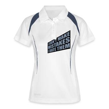 Date Mistakes Quote Logo - Women's Polo breathable - white/navy - Front