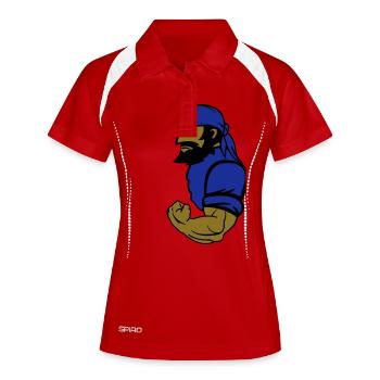 pirate - Polo respirant Femme - blanc/marine - Devant