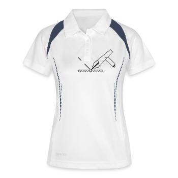 tig welding - Women's Polo breathable - white/navy - Front