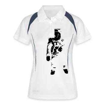 Astronaut - Space - Polo respirant Femme - blanc/marine - Devant