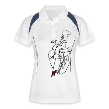 trust - Frauen Polo atmungsaktiv - Weiß/Navy - Vorne