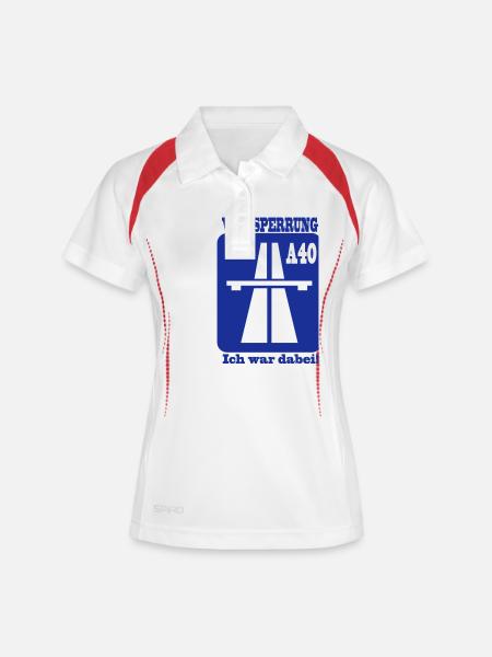 Full blocking A40 - I was there 1F - Women's Polo breathable - white/navy