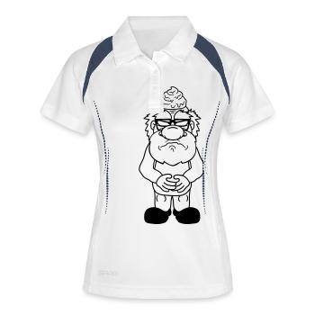 merde merde aigre boese veraergert kot tas - Polo respirant Femme - blanc/marine - Devant