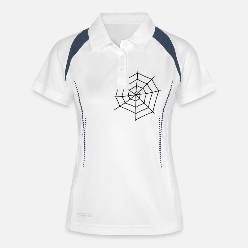 Spider__V001 - Women's Polo breathable - white/navy