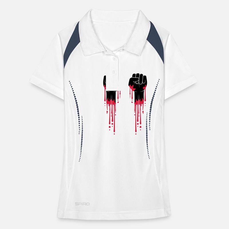 2 faeuste blut faust revolution drops graffiti f Women's Polo breathable
