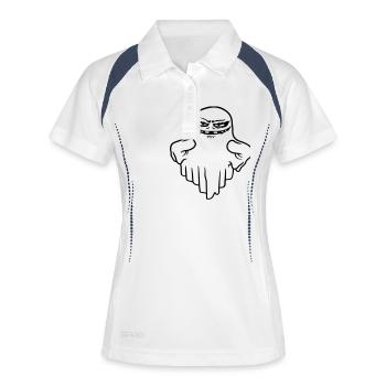 Bande dessinée Floating Monster Ghost - Polo respirant Femme - blanc/marine - Devant