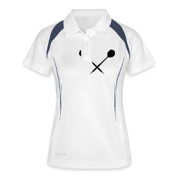 Fléchettes - Polo respirant Femme - blanc/marine - Devant