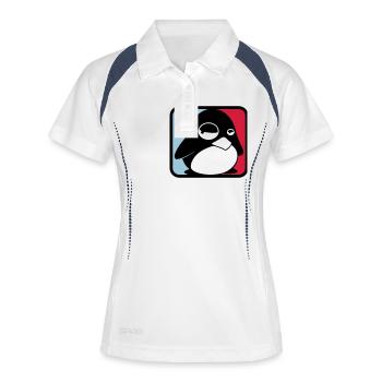 TUX Leauge, LINUX - Polo respirant Femme - blanc/marine - Devant