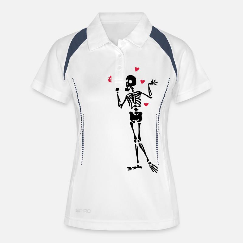 Skeleton lovers - Women's Polo breathable - white/navy