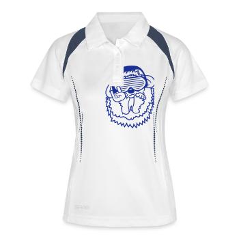 Cute DJ Hedgehog Sunglasses Headphones Party Music - Women's Polo breathable - white/navy - Front