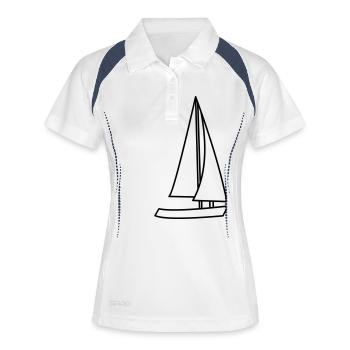 Sailing ship - Women's Polo breathable - white/navy - Front