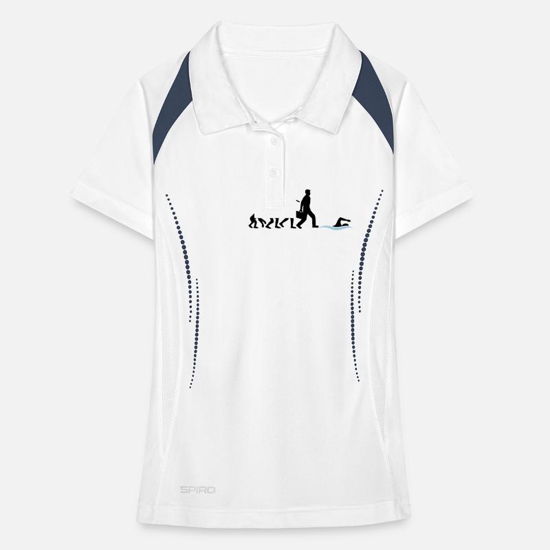 evolution development born to swim logo s Women's Polo breathable