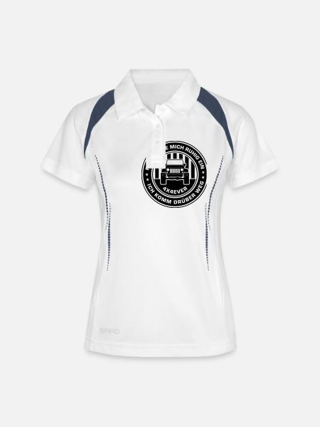 Parken Sie mich ruhig ein... - Frauen Polo atmungsaktiv - Weiß/Navy