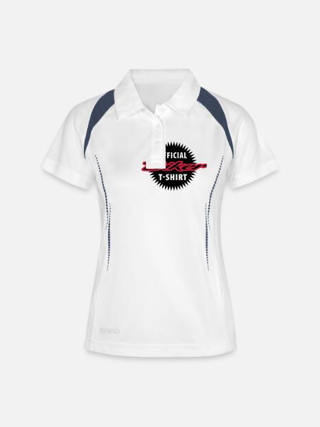 official_biker - Women's Polo breathable - white/navy