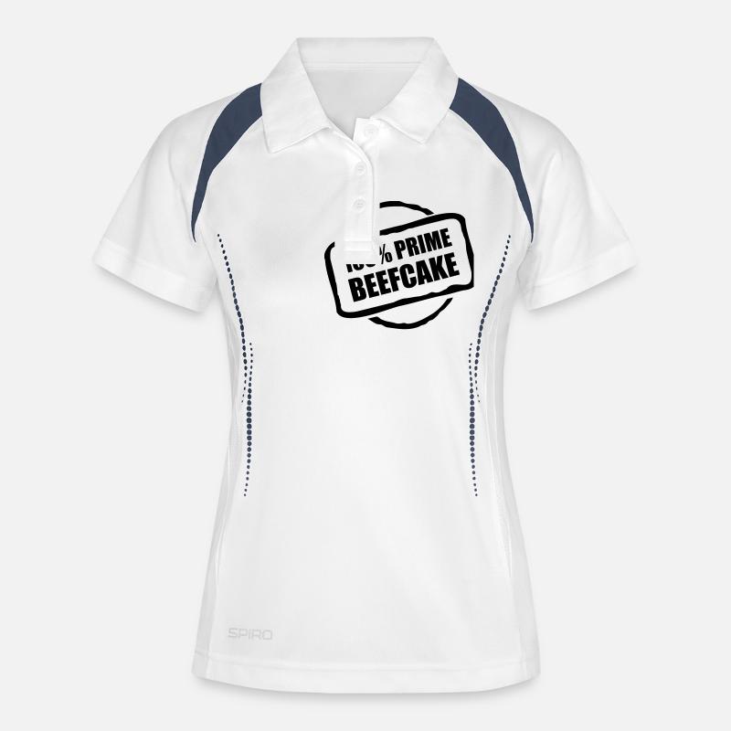 Prime Beefcake - Women's Polo breathable - white/navy