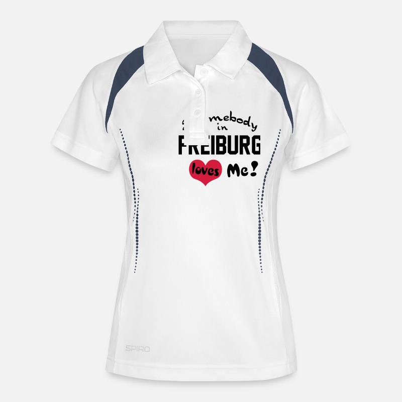 freiburg - Women's Polo breathable - white/navy