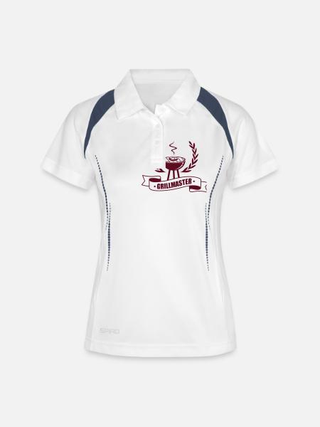 Grill Master Grill Shirt - Women's Polo breathable - white/navy