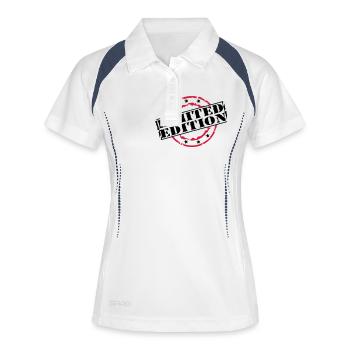 limited_edition - Polo respirant Femme - blanc/marine - Devant