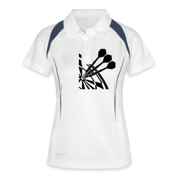 Dart Sport Design - Polo respirant Femme - blanc/marine - Devant