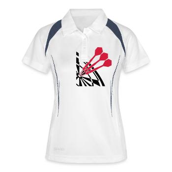 Dart Sport Design - Polo respirant Femme - blanc/marine - Devant