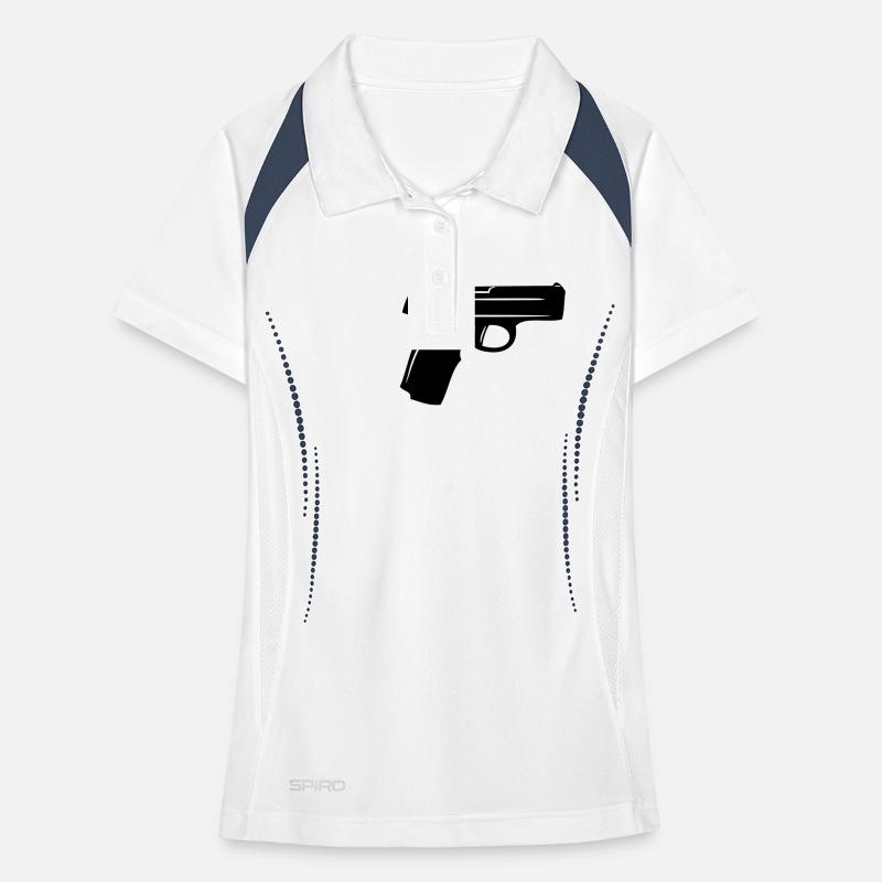 Weapons gun pattern Women's Polo breathable
