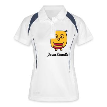 Hibou Chouette Baby Bébé Birth Enfant Sympa [S] - Women's Polo breathable - white/navy - Front