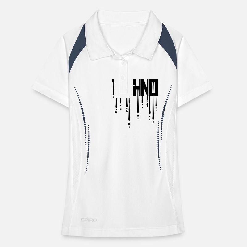 Gouttes de techno graffiti Polo respirant Femme
