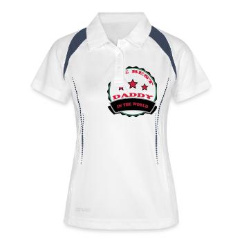 The best DADDY - Polo respirant Femme - blanc/marine - Devant