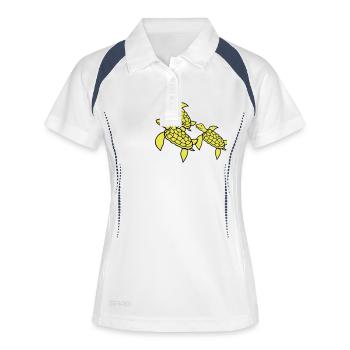 3 Water Turtles Turtles Team Friends Cute - Women's Polo breathable - white/navy - Front