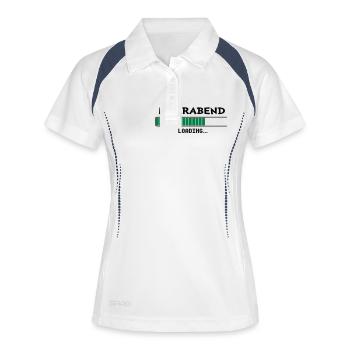 Feierabend loading... - Frauen Polo atmungsaktiv - Weiß/Navy - Vorne