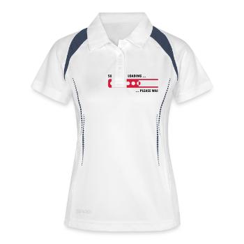 surprise est de chargement - Polo respirant Femme - blanc/marine - Devant