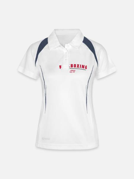 Kickboxing K1 - Women's Polo breathable - white/navy
