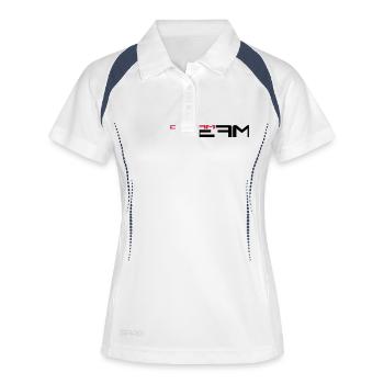Amis de texte écrit paire équipe de rêve de sport - Polo respirant Femme - blanc/marine - Devant