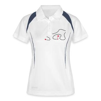 route_1f2 - Women's Polo breathable - white/navy - Front