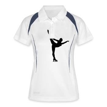 eiskunst_c_1c - Polo respirant Femme - blanc/marine - Devant