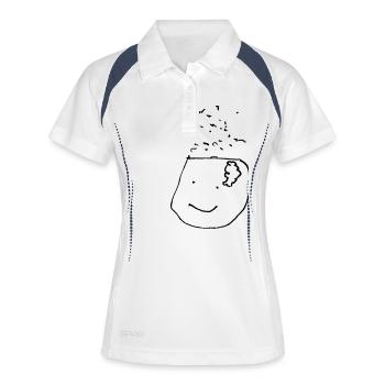 PORTAL - Women's Polo breathable - white/navy - Front