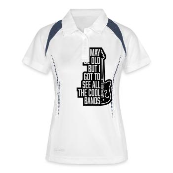Je suis peut-être vieux - Polo respirant Femme - blanc/marine - Devant