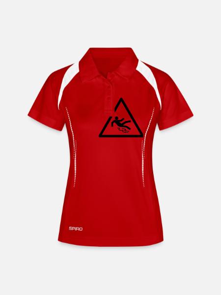 rutschgefahr - Women's Polo breathable - white/navy