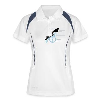 super-héros senior (3c) - Polo respirant Femme - blanc/marine - Devant