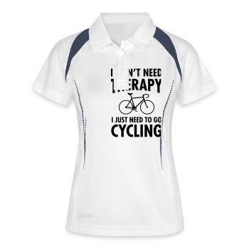 Therapy - Cycling - Women's Polo breathable - white/navy - Front