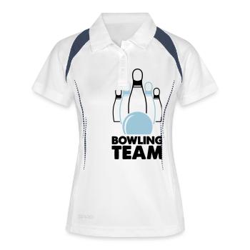 Bowling Team - Women's Polo breathable - white/navy - Front