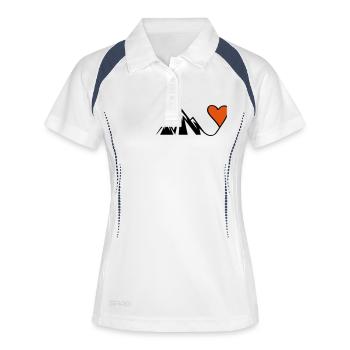 mountain heart - Frauen Polo atmungsaktiv - Weiß/Navy - Vorne