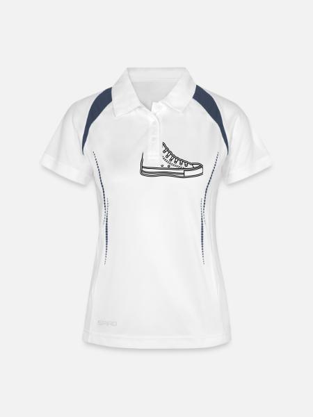 Chucks with Heart - Women's Polo breathable - white/navy