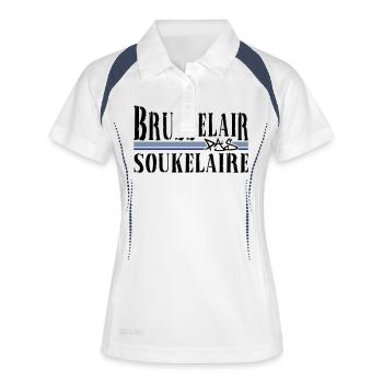 Brusselair pas soukelaire - Polo respirant Femme - blanc/marine - Devant