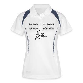 Juste au cas où - Polo respirant Femme - blanc/marine - Devant