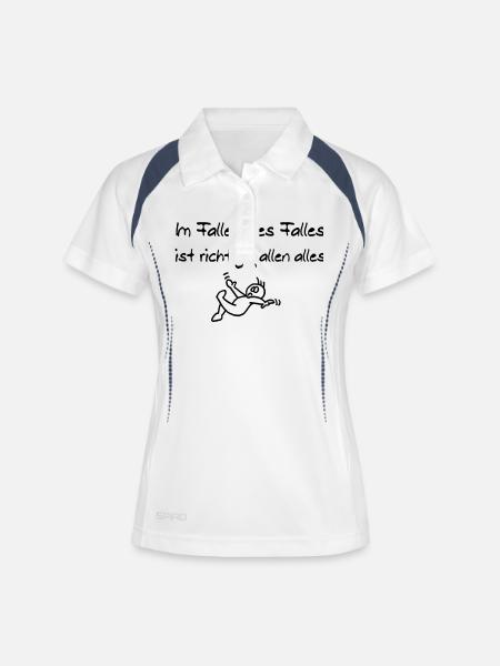 Just in case - Women's Polo breathable - white/navy