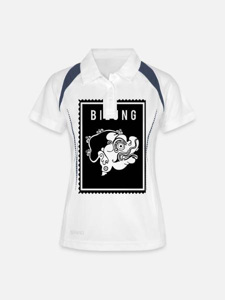 Bilung - Wayang - Women's Polo breathable - white/navy