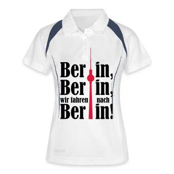 Berlin Berlin, we are going to Berlin 2c - Women's Polo breathable - white/navy - Front