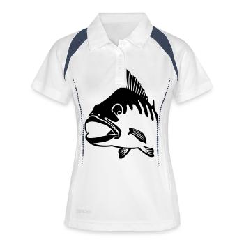 Perche (perche) - Polo respirant Femme - blanc/marine - Devant