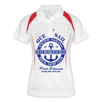 Ocean Sail Regatta - Frauen Polo atmungsaktiv - Weiß/Navy - Vorne